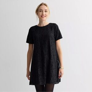 Nine West Black XL Bow Back Mini Dress